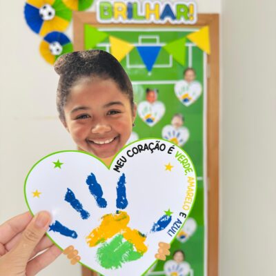 Painel de Porta Interativo Copa do Mundo com Foto e Mãozinha - Copa do Mundo