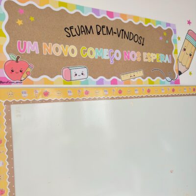 Painel Bem-Vindos - Coleção Kraft