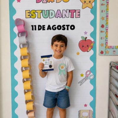 Combo Lembrancinhas e Painel - Dia do Estudante